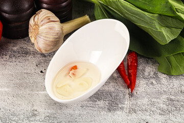 Vietnamese spicy vinegar with garlic