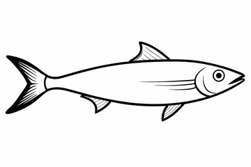 Ardine fish silhouette Vector illustration