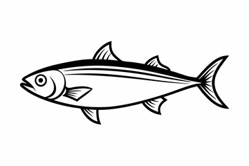 Ardine fish silhouette Vector illustration