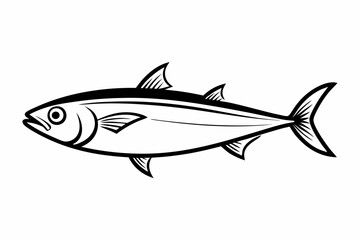 Ardine fish silhouette Vector illustration
