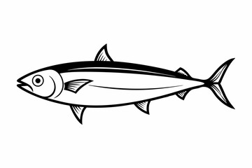 Ardine fish silhouette Vector illustration