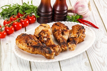 Hot and tasty chicken drumstick barbecue