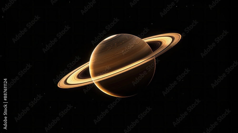 Poster a close up of a planet with a yellowish color