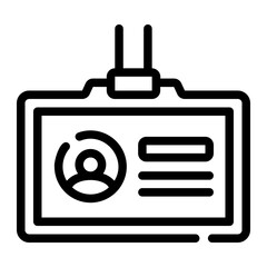 id card Line Icon