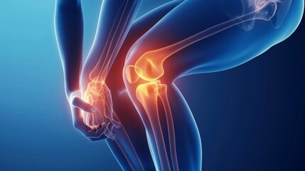 Hands on knee pain
