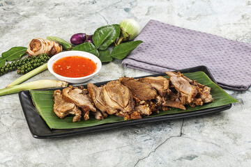 Asian cuisine Baked duck breast
