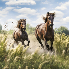 Obraz premium horse in the field