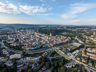 Jihlava town aerial panorama landscape view,Vysocina region,Bohemia,Cyech republic,citzscape view