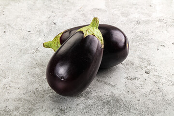 Raw ripe organic eggplant vegetable