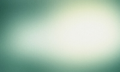 Obraz premium Green and white grainy gradient background fading from dark to light