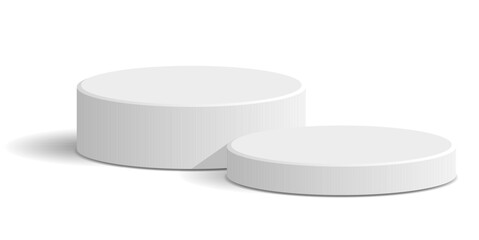 cylinder podium tube circle podium stage 3d Abstract minimal scene mockup products display studio, Stage showcase. Vector geometric forms