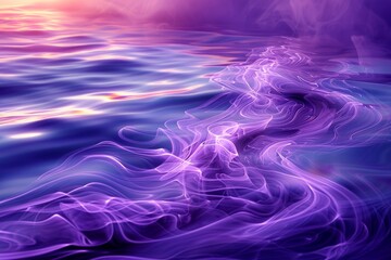 Obraz premium Purple swirling abstract pattern dynamic and vibrant digital illustration