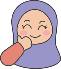 Muslimah Cartoon Illustration