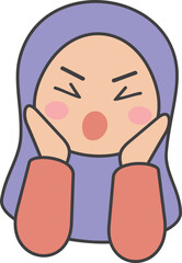 Muslimah Cartoon Illustration