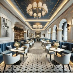 Luxurious Dining Experience in an Elegant Restaurant.