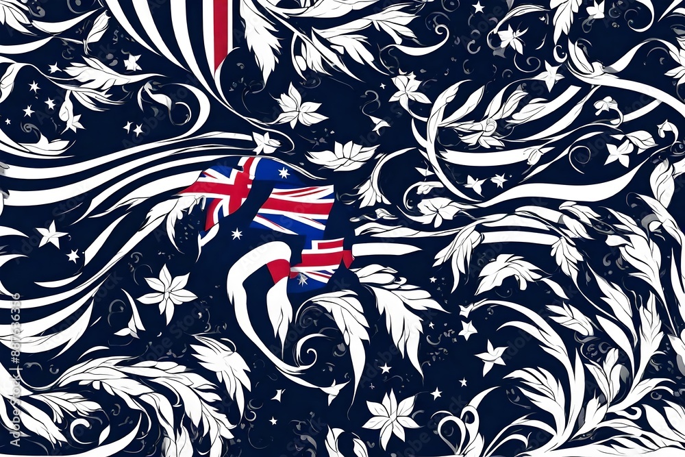 Canvas Prints New Zealand Flag background 