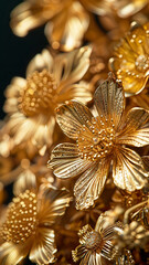 Bring the richness and cultural significance of gold in art and jewelry to life through a visual journey at eye-level angle, highlighting intricate details and craftsmanship