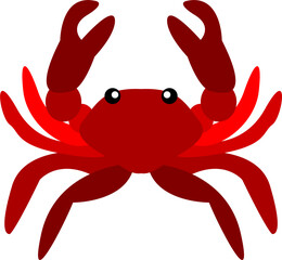Red crab vector image or clipart for project or assignment
