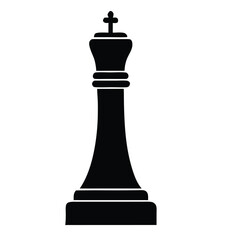 Fototapeta premium king chess piece, vector black color silhouette