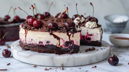 chocolate cake with cherry