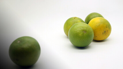 Orange fruit from Indonesia with a white background
