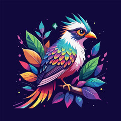 Bird mascot character logo design vector illustration