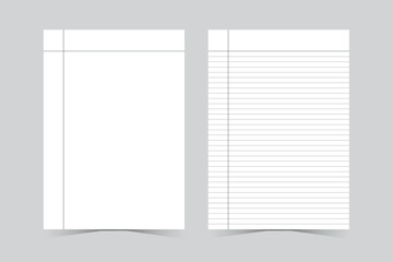 paper sheet isolated on gray background