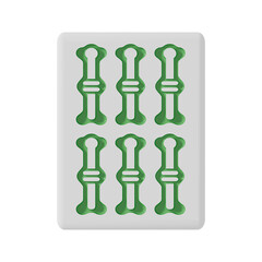 正面から見た麻雀牌(ローソー)