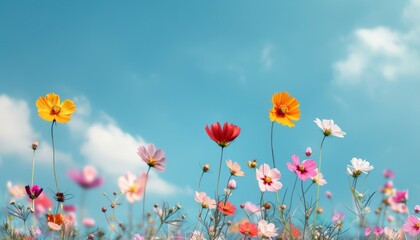 Fototapeta premium Vibrant poppies dance in a sun-kissed meadow, a breathtaking floral tapestry of nature's beauty