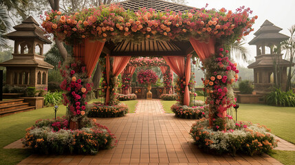 Wedding entrance Decoration at wedding