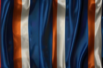 abstract dutch flag background flowing silk fabric in national colors