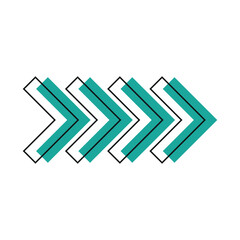 Lined Arrow Memphis Element