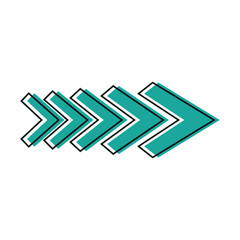 Lined Arrow Memphis Element