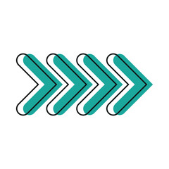 Obraz premium Lined Arrow Memphis Element