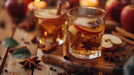 Warm Apple Cider with Spices