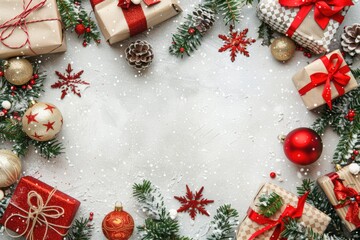 merry christmas decoration on white background