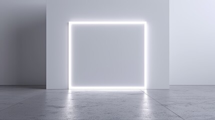 Illuminated white LEDs, sleek product display, flat design illustration, realistic photo, cinematography, hyper realistic