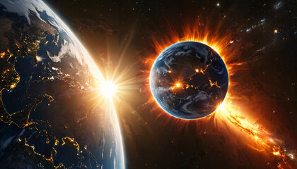 Obraz premium Collision céleste