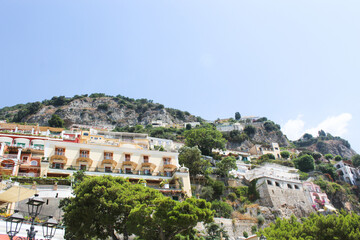 Fototapeta premium Panoramic view of Positano, famous village in the Amalfi Coast, Italy