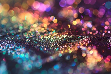 Bright, colorful glitter against dark backdrop, Holographic Glitter Backgrounds, A purple and blue background with white stars and the word stars Ai generated
