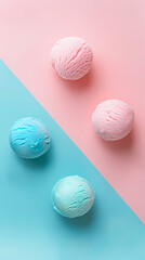 Colorful ice cream balls