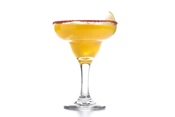 Fresh mango cocktail. Mexican mango cocktail isolated on white background