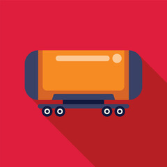 Tank trailer truck transporting cargo, logistics and freight forwarding, long haul transportation concept