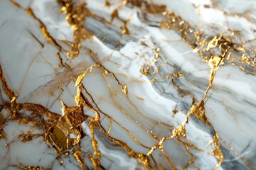 Marble with Gold Veins, gold veins luxury background texture pattern background wallpaper Ai generated