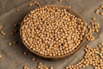 uncooked healthy grains of chickpeas porridge