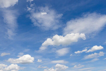 Beautiful blue sky with white clouds