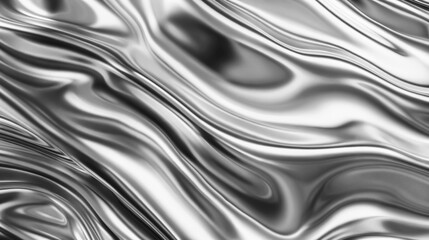 Flowing liquid silver abstract background