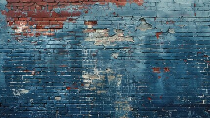 Obraz premium Detailed denim against brick backdrop