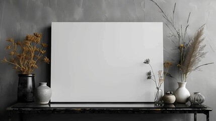 White Canvas Board On A Glass Shelf, Sleek And Stylish, High Quality Background