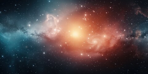 Fototapeta premium Abstract Space Background With Nebulae and Stars